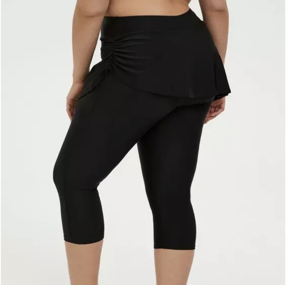 torrid Other - Torrid Swim Hi-Rise Legging W/ Ruched Skirt Overlay
